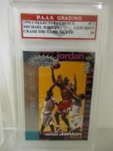 Michael Jordan 1995 Collectors Choice Crash the Game Silver #C1 graded PAAS Gem Mint 10