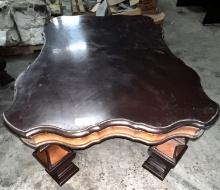 Coffee Table with Scroll Top, 36" X 58"