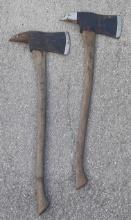 Axe with wooden handle