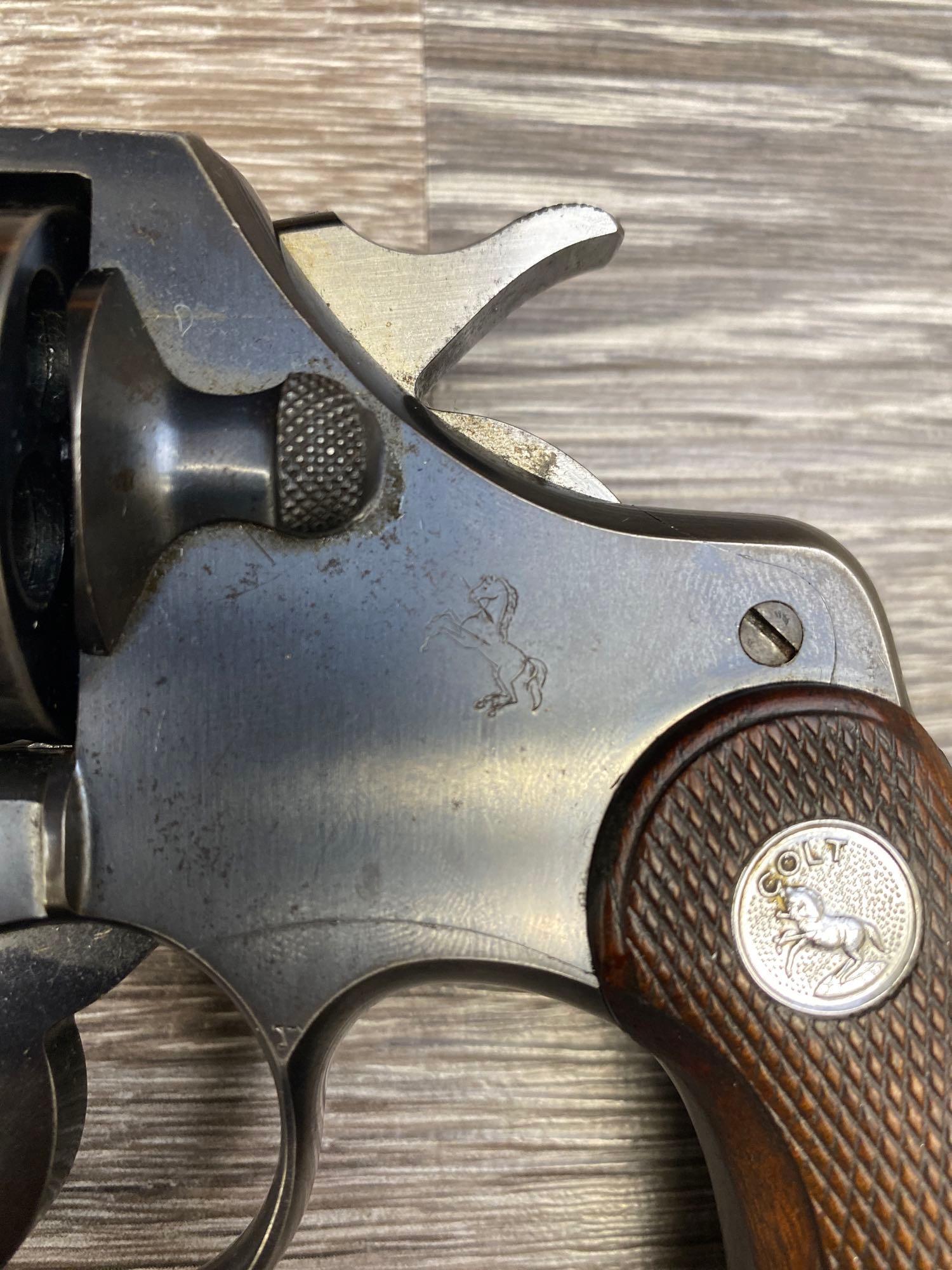 DESIRABLE 2" BBL. COLT OFFICIAL POLICE MODEL .38 SPECIAL CAL. DA REVOLVER (CIRCA 1953).