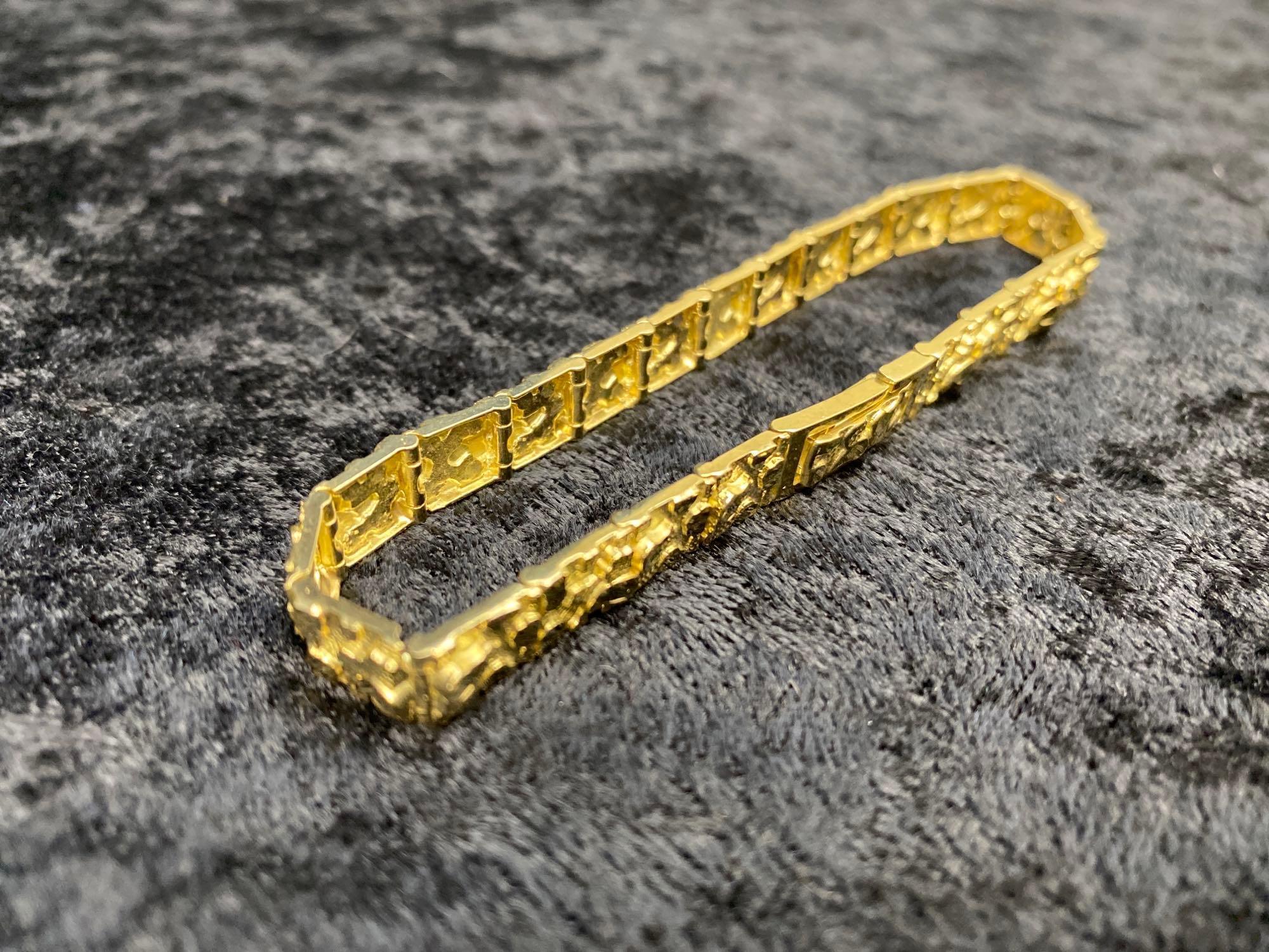 One Nugget Bracelet in 10k Solid Gold