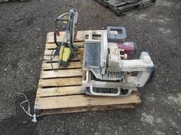 CHICAGO ELECTRIC 2.5HP 10'' INDUSTRIAL TILE/BRICK SAW & STARK 14" CONCRETE SAW