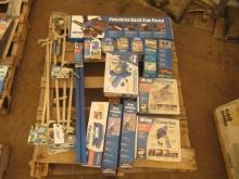ASSORTED KREG TOOLS & HARDWARE (UNUSED), INCLUDING K5 JIG KIT, BENCH CLAMP, CLAMP VISE, RIP GUIDES,
