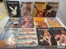 1974 Playboy Magazines complete set of 12