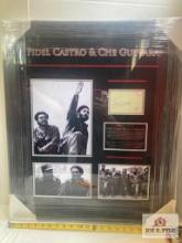 Fidel Castro & Che Guevara Signed Cut Photo Frame