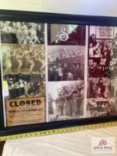 Prohibition Closed sign and photos photo frame