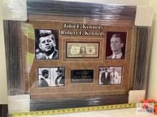 John F. Kennedy/Robert Kennedy Signed Silver Currency Photo Frame