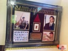 Saddam Hussein Signed Ace Of Spades Card Photo Frame