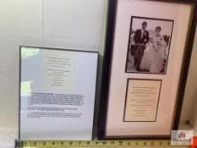 John F. & Jacqueline Kennedy's Original Wedding Invitation Photo Fram