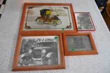 Antique car pictures & 1 mirror