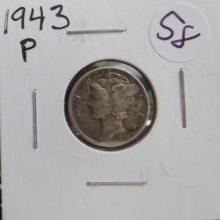 1943-P Mercury Dime