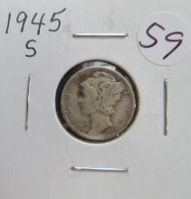 1945-S Mercury Dime