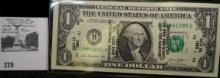Series 2013 $1 Federal Reserve Note with Over Print July 20/1969/Houston, Tranquility/Base Here. The