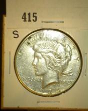 1923 S U.S. Peace Silver Dollar, VF.