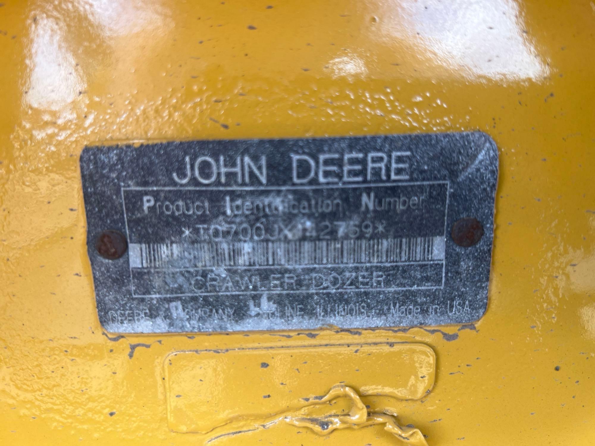 2007 JOHN DEERE 700J LGP CRAWLER DOZER