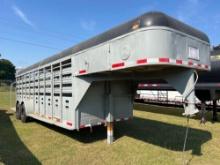 20' DBL AXLE GOOSENECK LIVESTOCK TRAILER