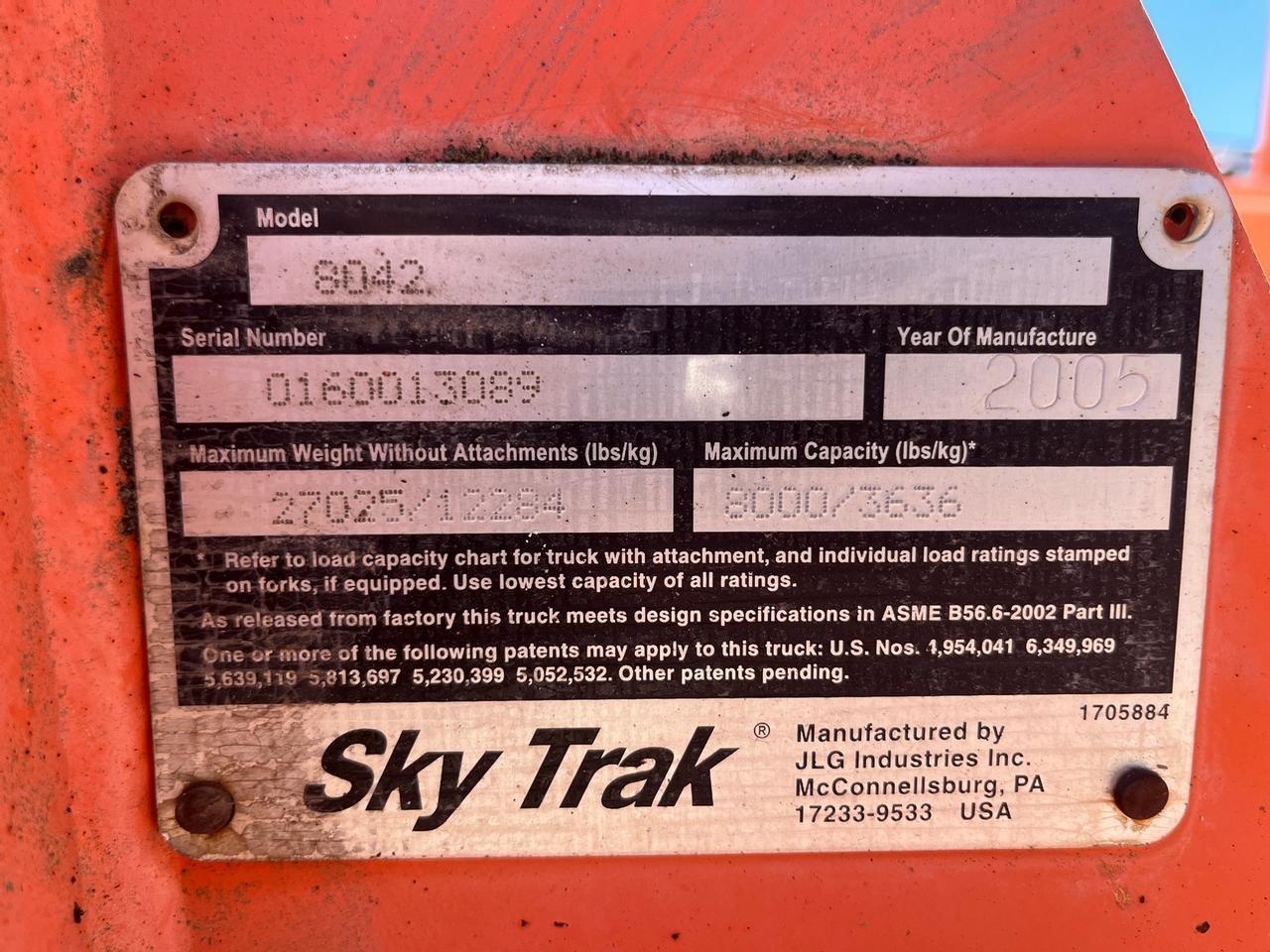JLG Sky Trak 8042 Telehandler