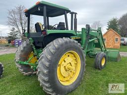 John Deere 4455 tractor, loader, John Deere bucket, 3pt hitch, PTO, draw bar, 2 remotes, diesel,