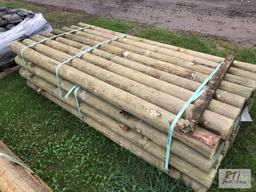 32X 7ft treated fence posts