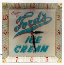 Vintage Ford's Ice Cream Advertising API Clock