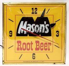 Mason's Root Beer Advertising PAM Clock