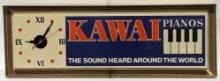 Vintage Kawai Pianos Advertising Clock