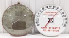 Elgin & Speed Queen Advertising Thermometer's