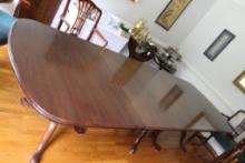 AMAZING MAHOGANY BANQUET DINING TABLE