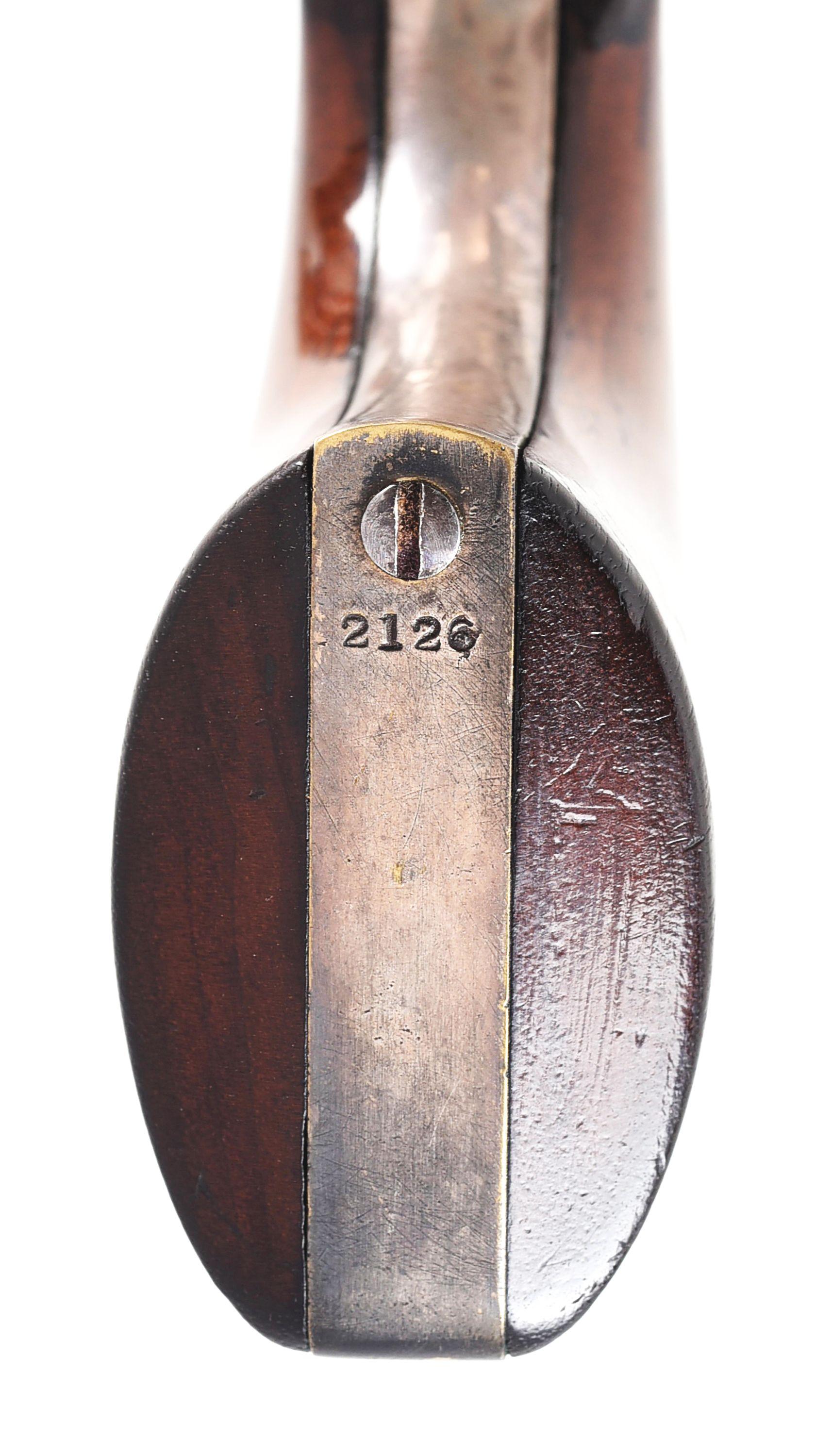 (A) CASED COLT 1851 NAVY PERCUSSION REVOLVER WITH SQUAREBACK TRIGGER GUARD.