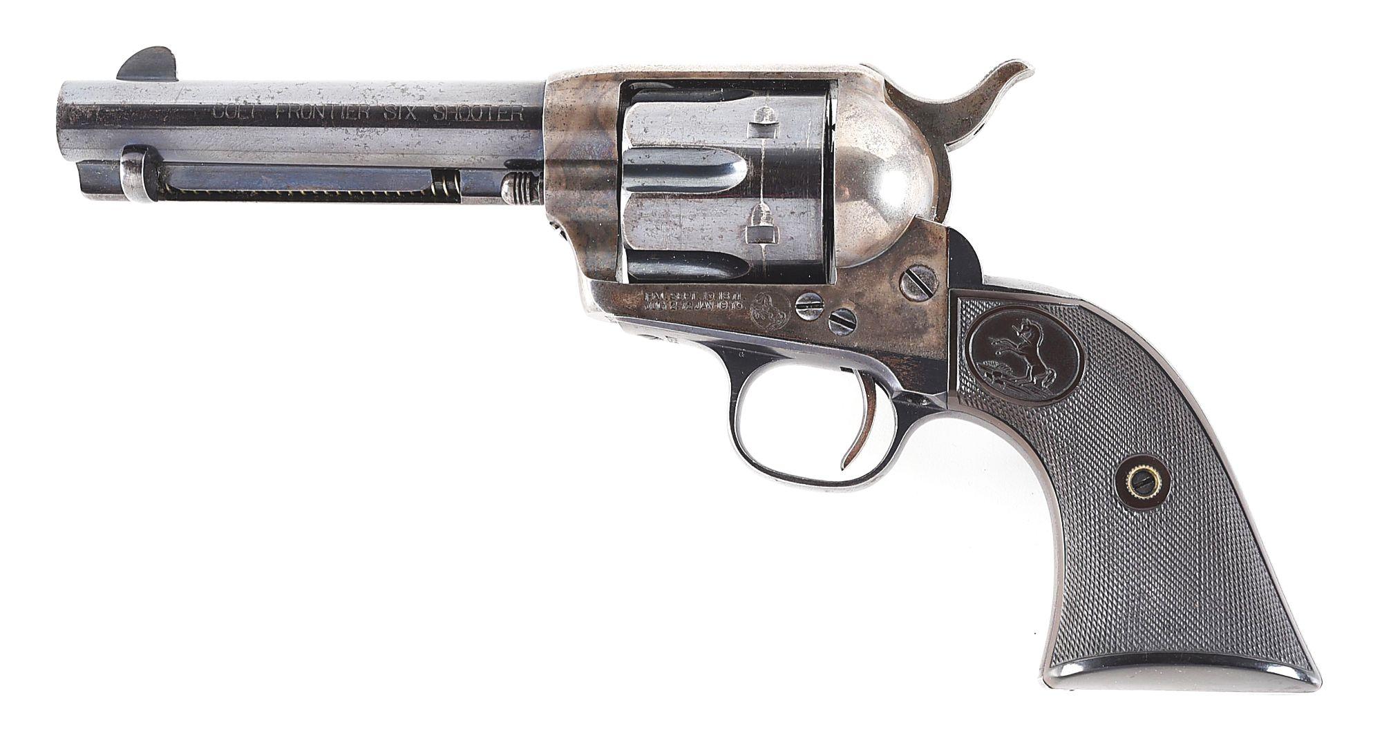 (A) DESIRABLE MONTANA SHIPPED COLT FRONTIER SIX SHOOTER SINGLE ACTION REVOLVER WITH FACTORY LETTER.