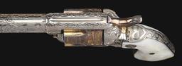 (C) CATTLE BRAND ENGRAVED COLT SINGLE ACTION ARMY REVOLVER.