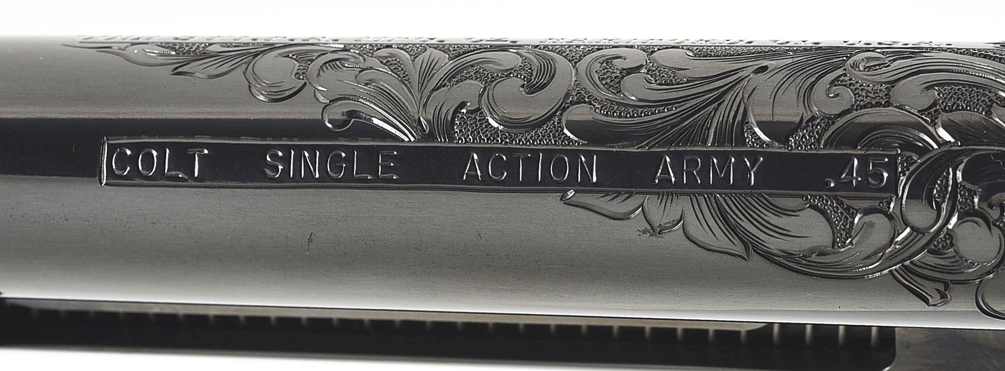 (M) FACTORY ENGRAVED 3RD GENERATION COLT SINGLE ACTION ARMY REVOLVER.