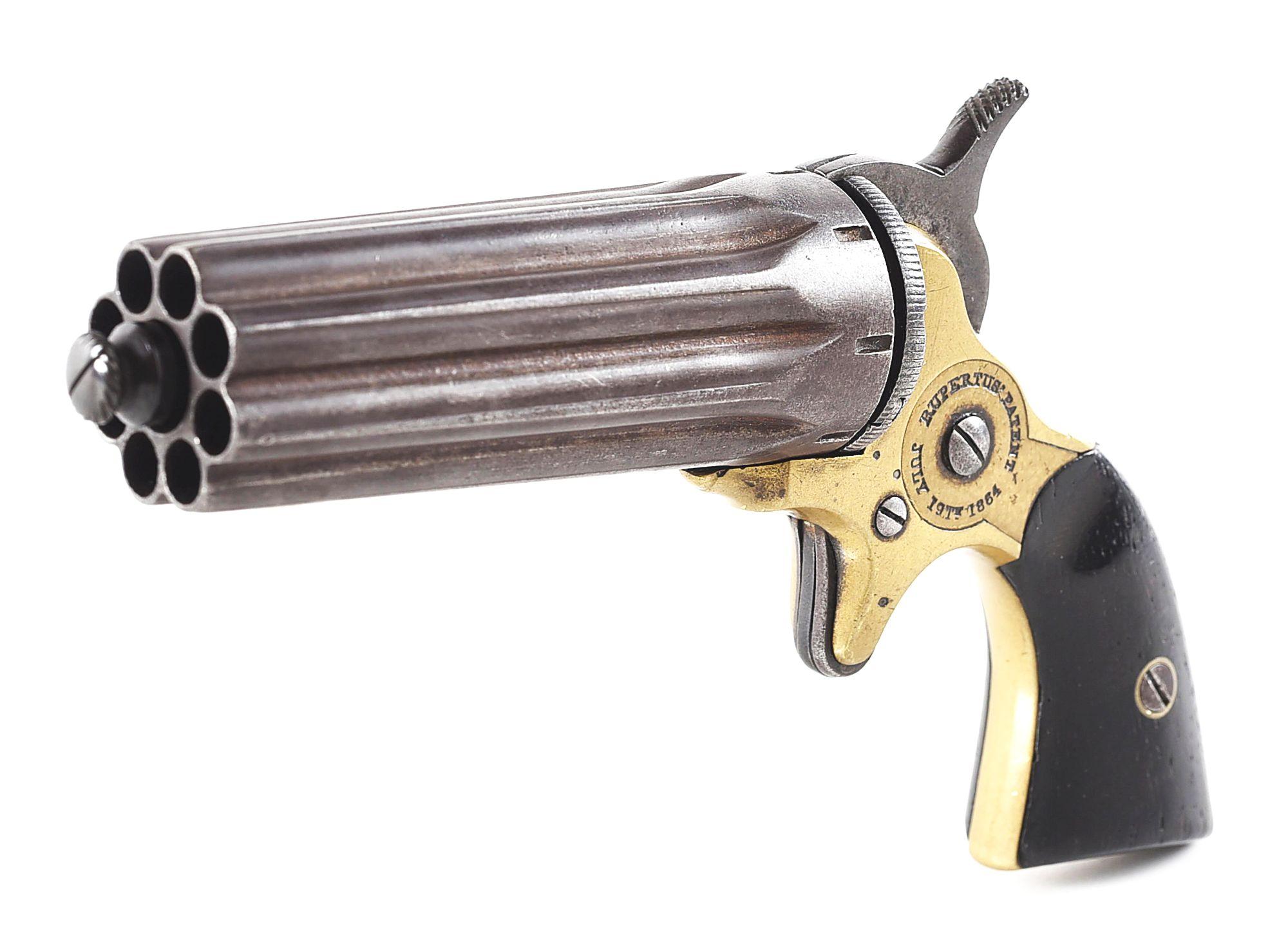 (A) SCARCE RUPERTUS 8 SHOT PEPERBOX REVOLVER.