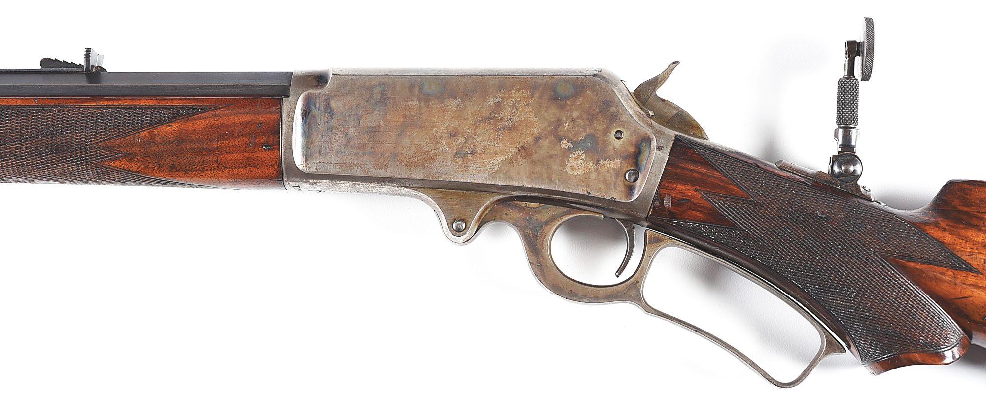 (A) DELUXE MARLIN MODEL 1893 LEVER ACTION RIFLE IN .38-55.