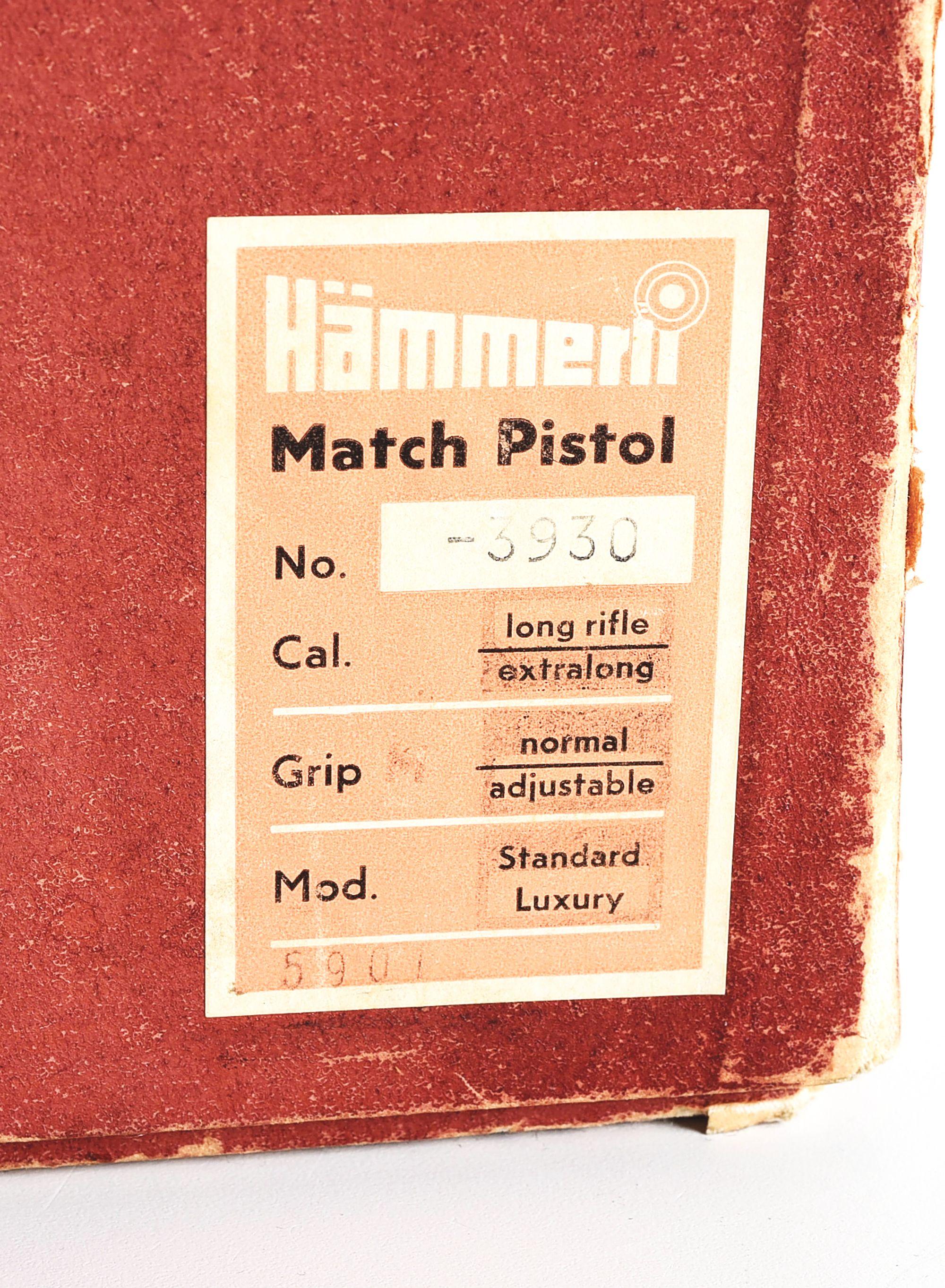 (C) HAMMERLI MODEL 100 SINGLE SHOT FREE PISTOL WITH ORIGINAL BOX.