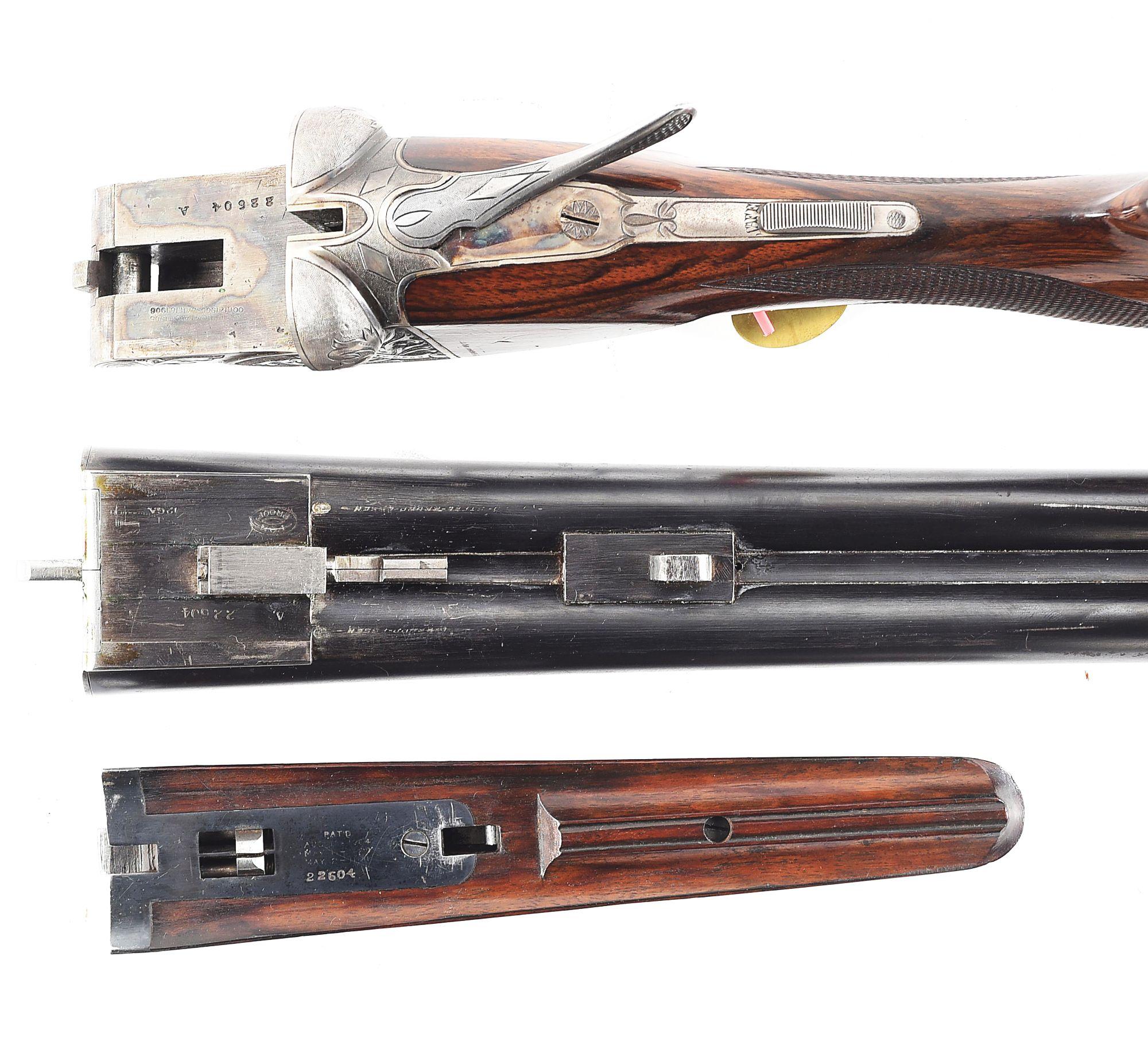 (C) A.H. FOX AE GRADE SIDE BY SIDE SHOTGUN.