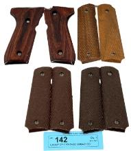 GROUP OF 4 VINTAGE UNMARKED PISTOL GRIPS