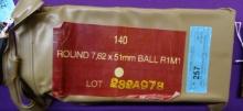 SEALED 140 ROUNDS 7,62 X 51mm BALL R1M1