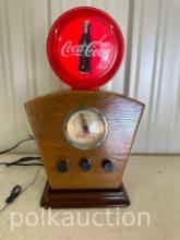COCA-COLA LIGHTED CLOCK RADIO  **NO SHIPPING AVAILABLE**