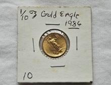 1986 1/10 oz Gold Eagle