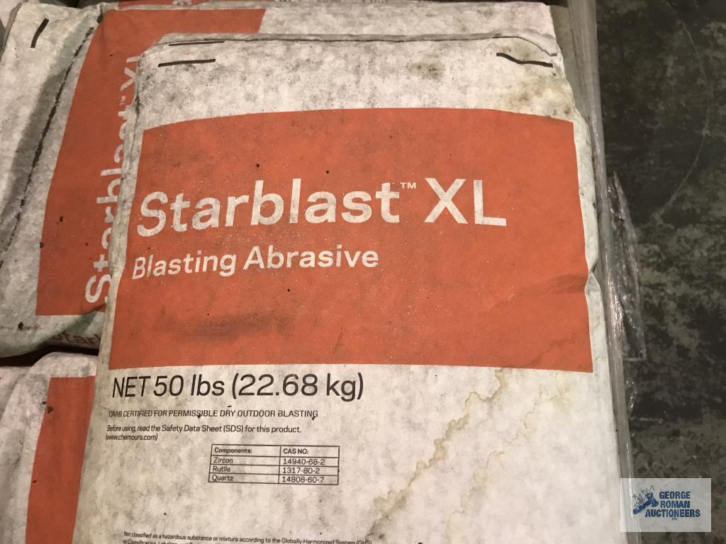 STARBLAST XL BLASTING ABRASIVE, APPROXIMATELY 60 BAGS