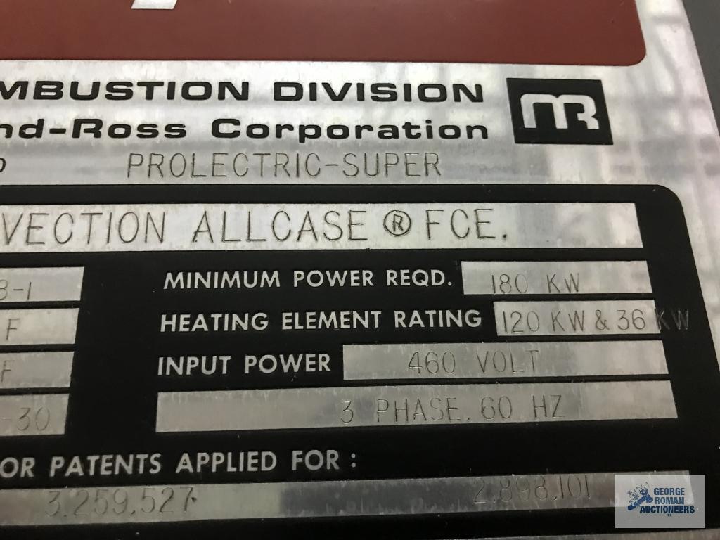 SURFACE COMBUSTION POWER CONVECTION ALLCASE FCE. SN# BC-40658-1. MAX TEMP: 1750 DEG. F.