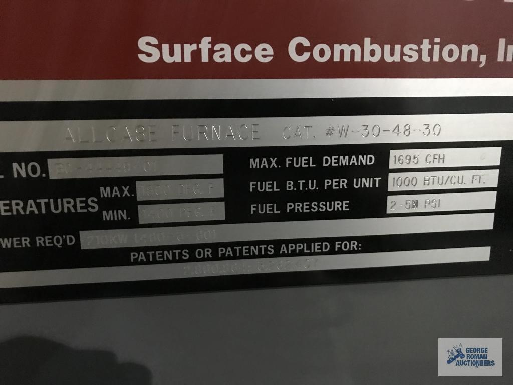 SURFACE COMBUSTION ALLCASE FURNACE. SN# BC-44449-01.