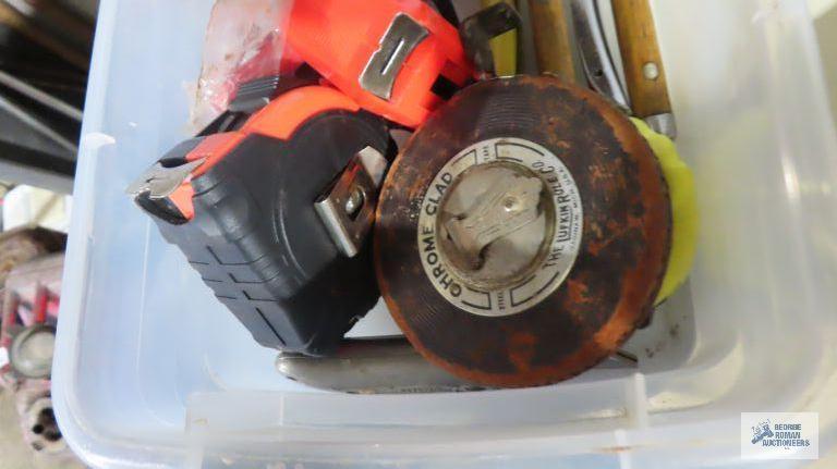 Measuring tapes and other assorted tools