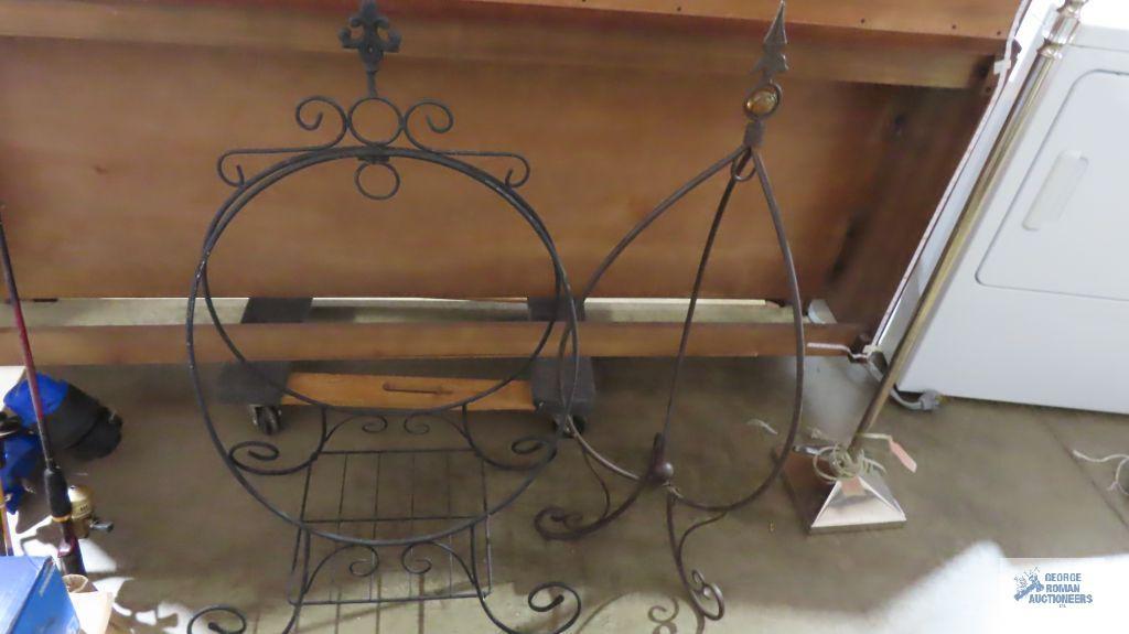 Metal plant stand and hanging plant stand