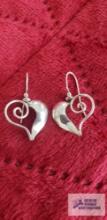 Sterling heart dangle earrings...(Description provided by seller)