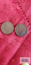 1891 and 1903 Indian Head Wheat pennies