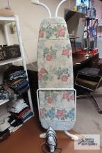 ironing board with iron