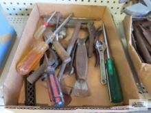 Assorted hand tools, chisels and punches