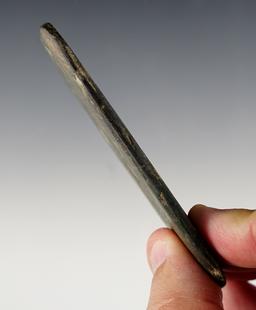 Thin 3 5/8" Anasazi/Hohokam drilled Stone Pendant found in New Mexico.